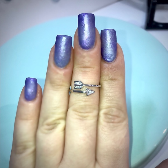 NEW!💙💎ARROW RING! PAVE CRYSTALS!💎💙BEAUTIFUL! - Picture 9 of 16